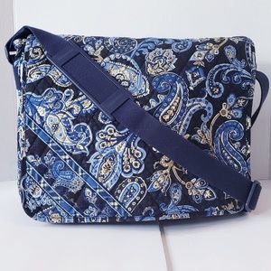 Vera Bradley Navy Windsor Paisley Messenger Bag